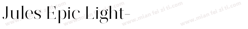 Jules Epic Light字体转换